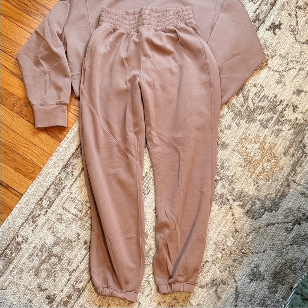 Abercrombie YPB sweatshirt jogger set pink mauve small comfy A&F - Picture 4 of 5
